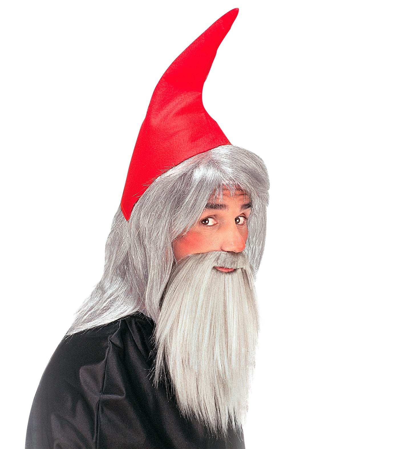 Hat Gnome Red Hat with Grey Wig & Beard