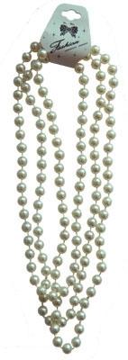 Necklace Beads White Pearl Like Princess/Old Woman/Flapper - Last Chance