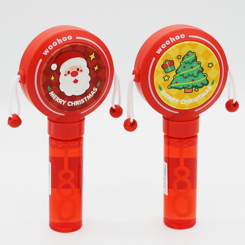 Christmas/Xmas Drum Bubbles Blower Toy 18cm Assorted Colours