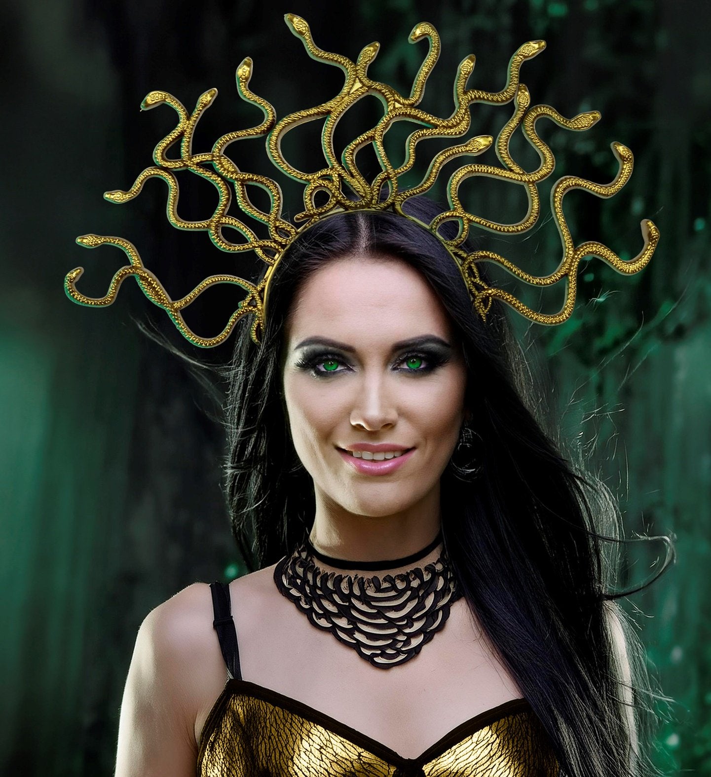 Costume Accessories Headband Medusa Golden Snakes Greek Mythology