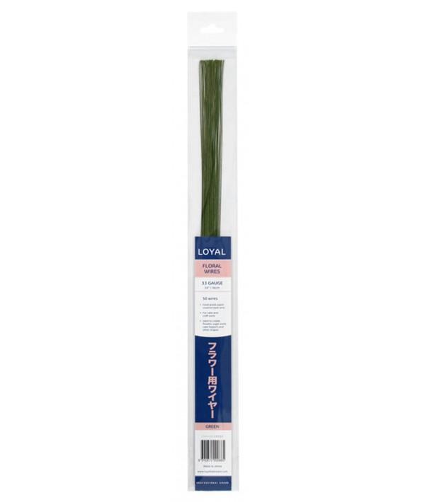 Florist Flower Wire 33 Gauge Green Pk 50