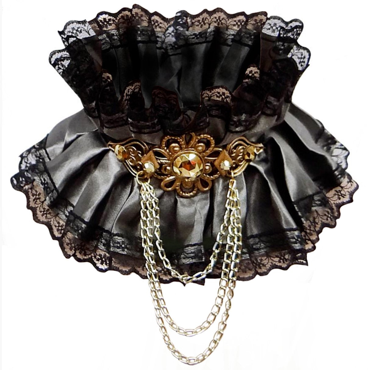 Costume Accessory Collar Ruffled Victorian 1880s/Steampunk Style