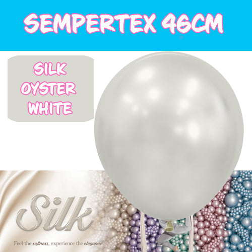 Balloons 46cm Silk Oyster White Pk 25
