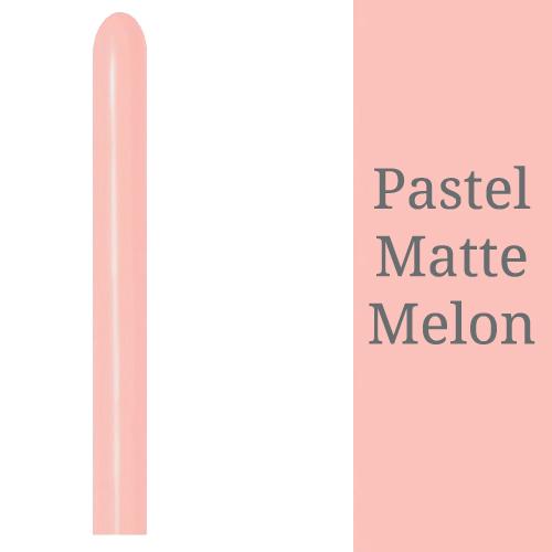 Balloon Modelling 260 Pastel Matte Melon Sempertex Pk 50