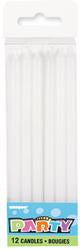 White Birthday Candles 13cm Pk/12