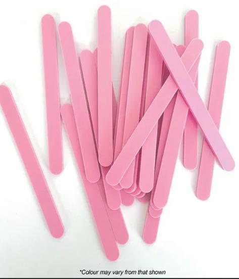 Chocolate Baking Popsicle/PaddlePop Sticks 11cm Pink Pk/24