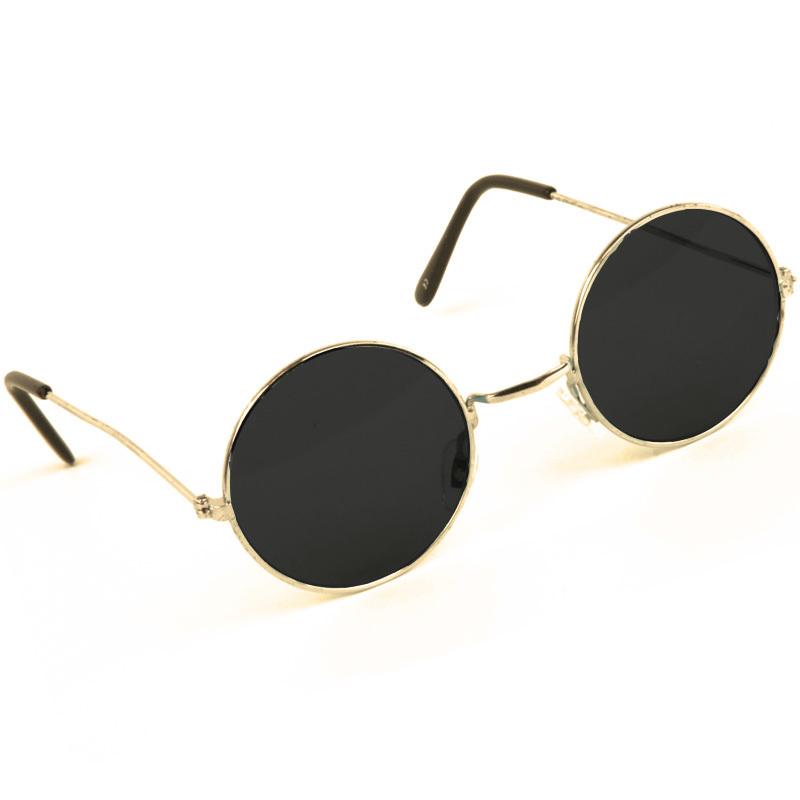Glasses Lennon Round Dark Lenses Hippie 1960s