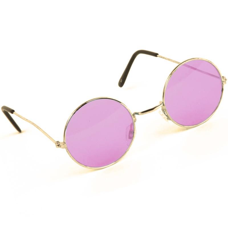 Glasses Lennon Round Pink Lenses Hippie 1960s