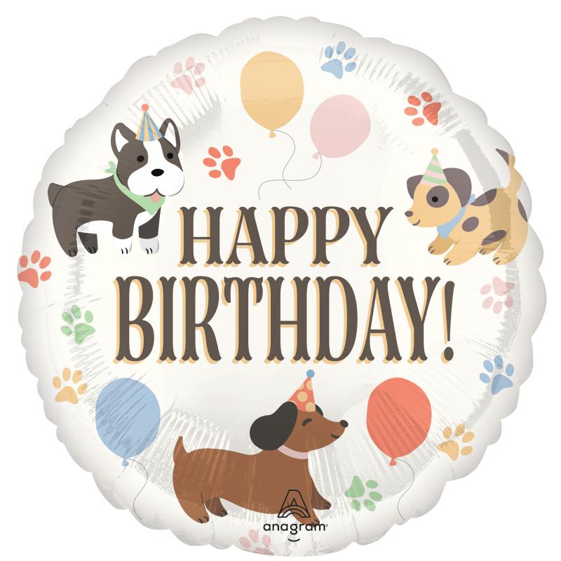 Balloon Foil 45cm Happy Pawsome Birthday Dog Party