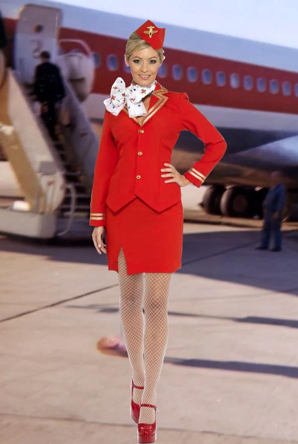 Costume Adult Air Hostess Trolley Dolley