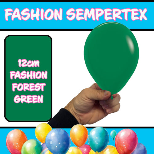 Latex Balloon 12cm Fashion Forest Green Pk 100