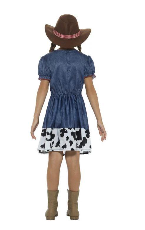 Costume Set Child Texan Cowgirl- Blue Dress
