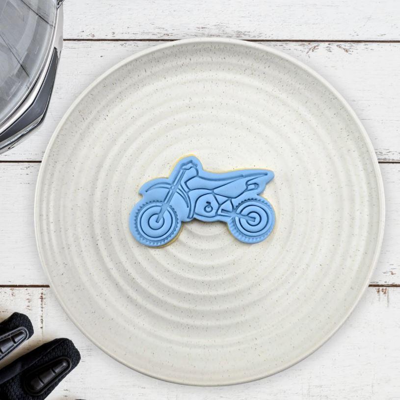 Dirt Bike Embosser & Cookie/Biscuit Cutter Set