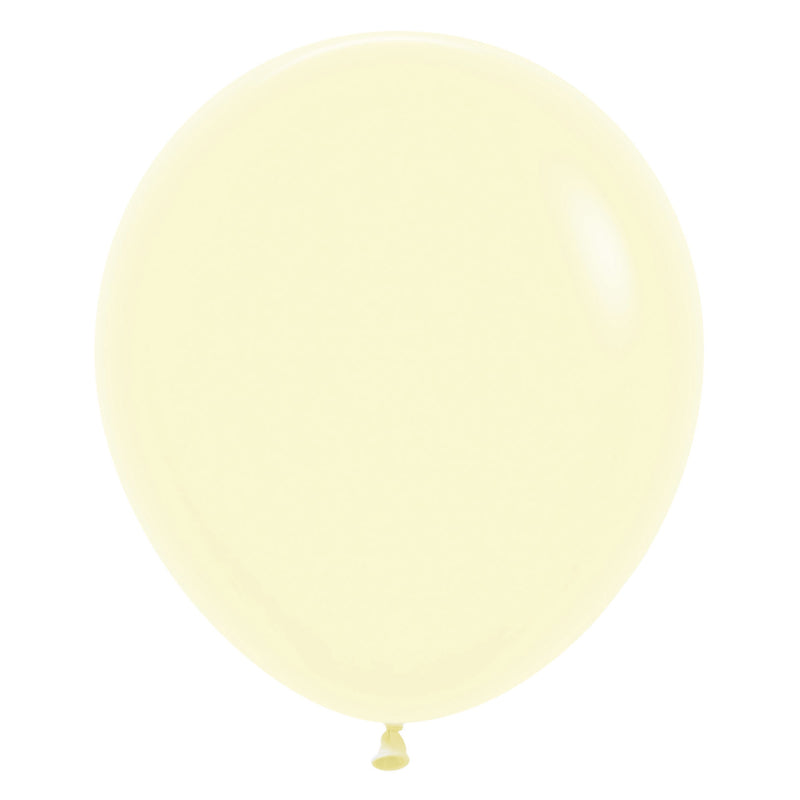 Balloons 46cm Pastel Matte Yellow Pk 25