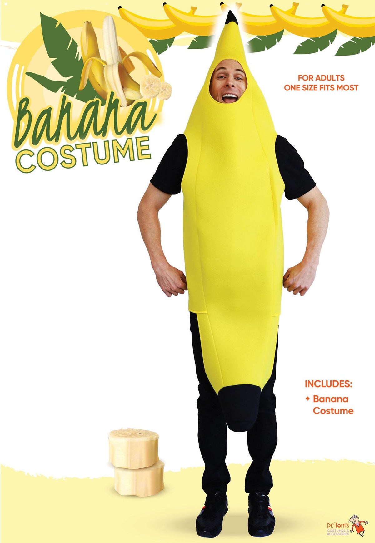 Costume Adult Food Banana One Size