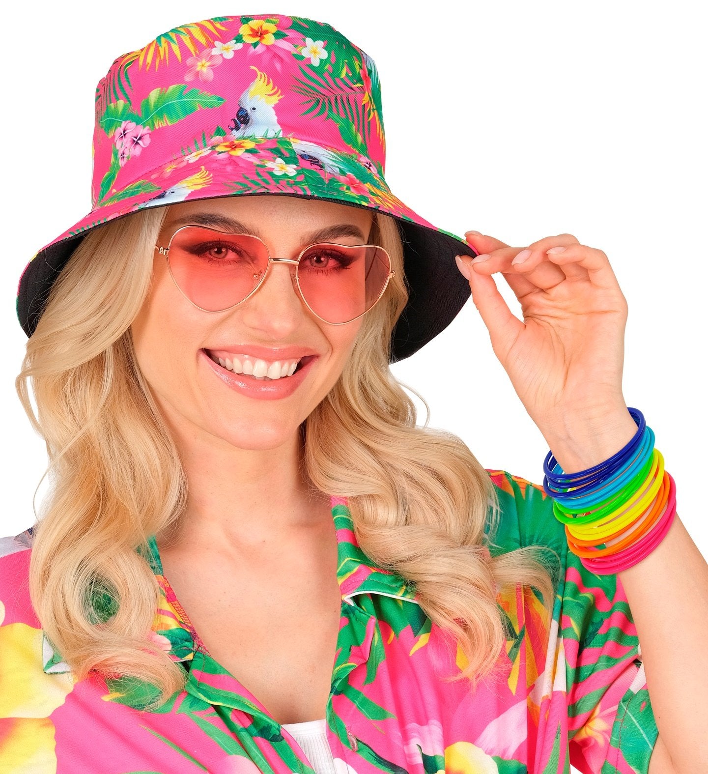 Bracelets 1980s Neon Multi Coloured Pk/18