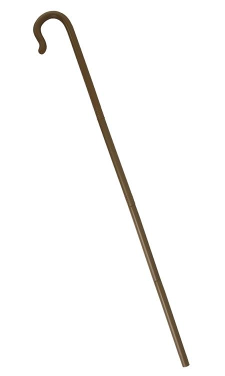 Costume Prop Cane/Staff Brown Nativity Shepherds 143cm Plastic