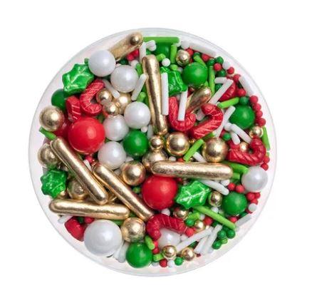 Christmas/Xmas Edible Cake/Cupcake Sugar Sprinkles Mixed 65g