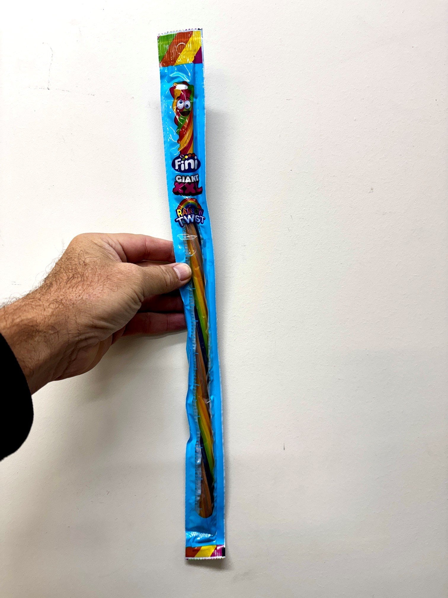 Confectionary Lollies Giant XXL Rainbow Twists 30g 37 cm Long