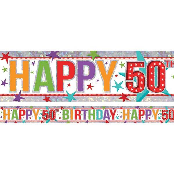 Holographic Happy/Birthday 50th - Discontinued Line Last Chance To Buy