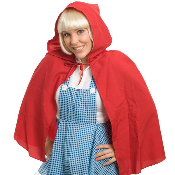 Cape Hooded Red Short With Hood Costume Accessory