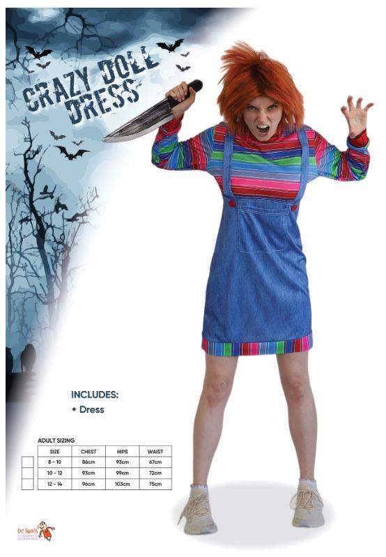 Costume Adult Crazy Doll Clown Dress