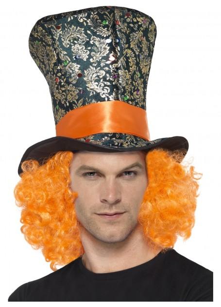 Hat Top With Bright Orange Hair
