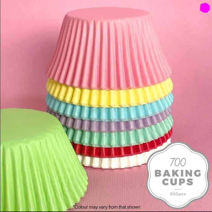 Baking Cupcake Paper Cases Mixed Colours 700 Pk/200