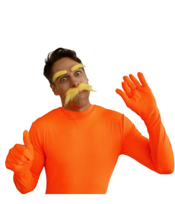 Costume Adult Invisible Skin Orange Spandex Bodysuit