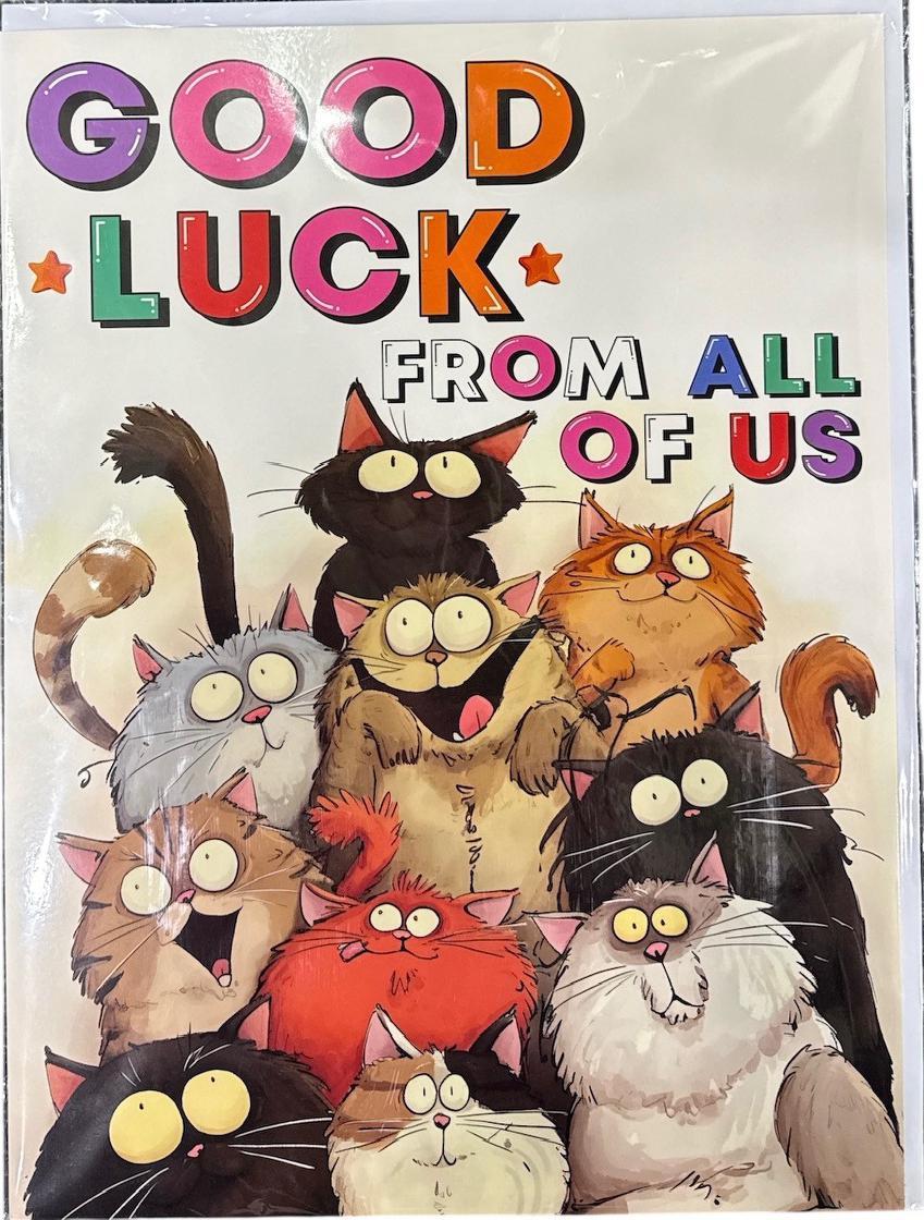 Mega Jumbo Greeting Card Good Luck From All of Us