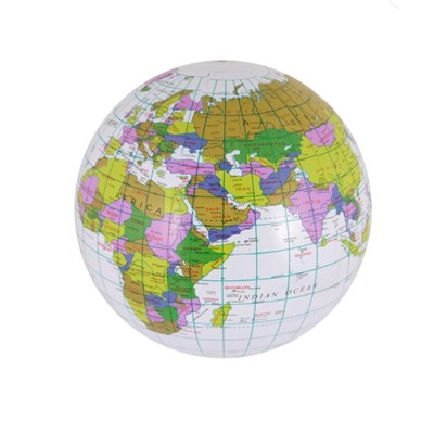 Inflatable World Globe Map International Novelty Joke Prop 40cm