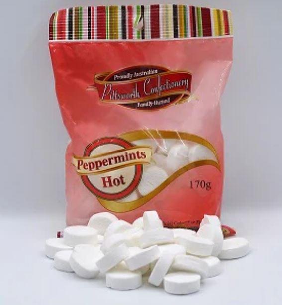 Confectionery Lollies Mint Extra Strong Buttons 170g Pittsworth Confection