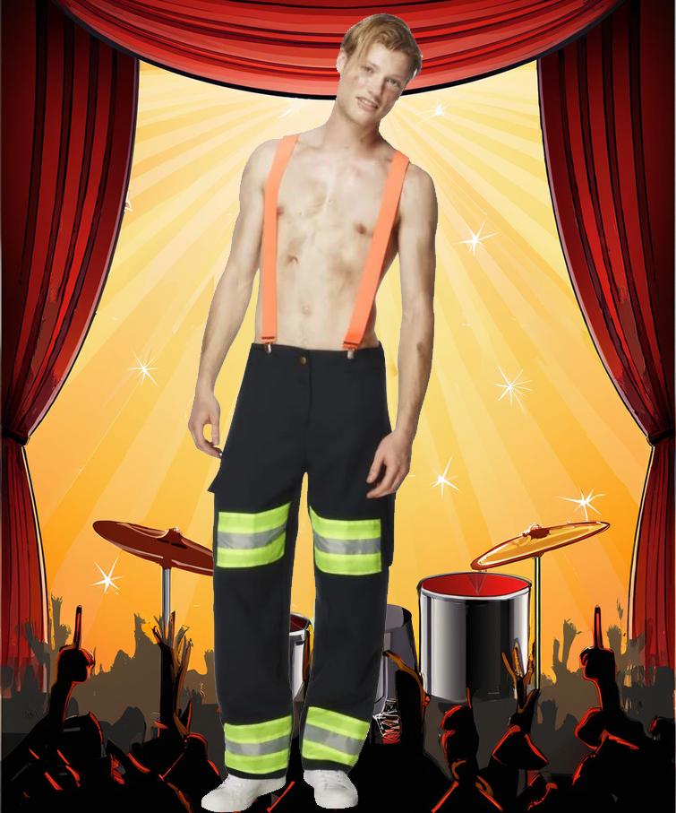 Costume Adult Male Firefighter Pants