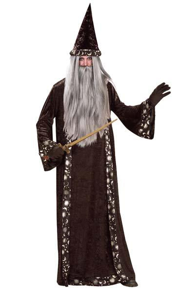 Costume Adult Mr Wizard Large Black/Silver