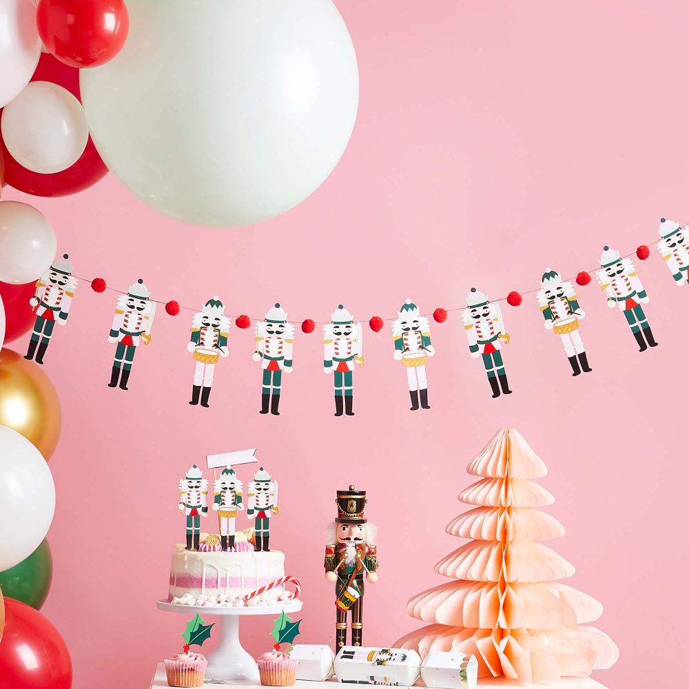 Banner Christmas Nutcracker Pom Pom 2m Long