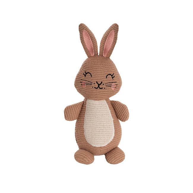Baby Soft Toy Gift Rosie Knitted Bunny Rabbit Plush Brown 29cm High