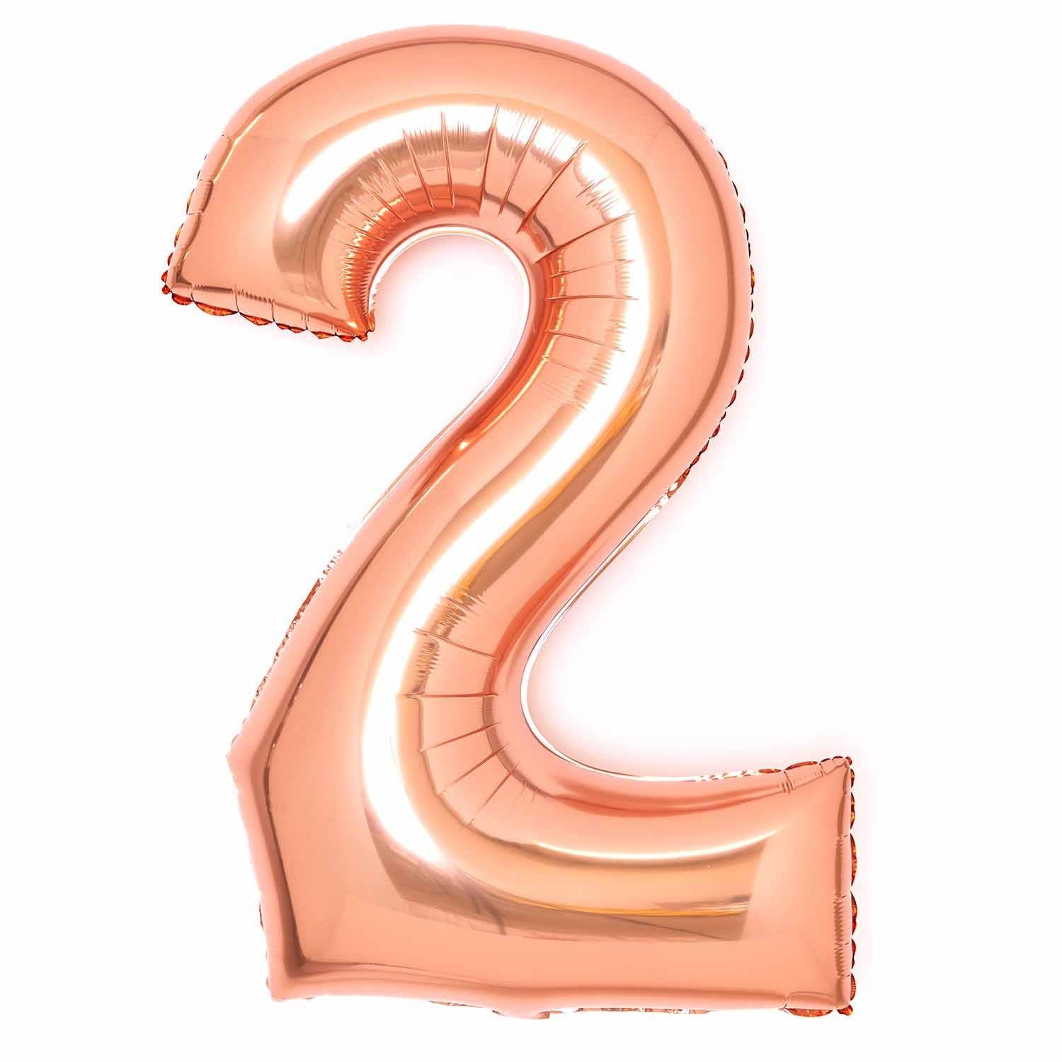 Balloon Foil Megaloon Number 2 Rose Gold 86cm