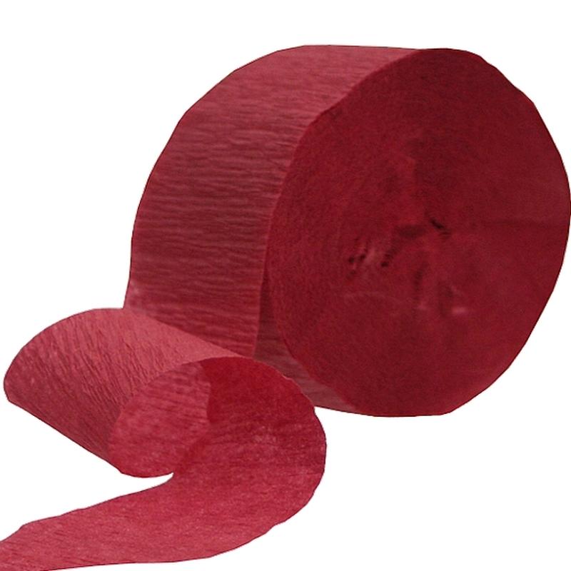 Crepe Streamer Burgundy/Maroon 45mm X 30m