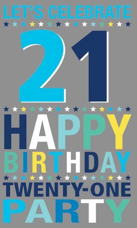 Greeting Card Happy 21st Birthday Celebrate