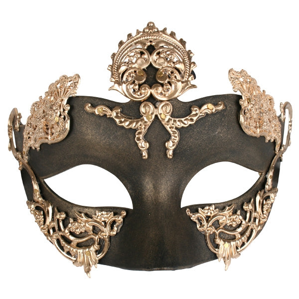 Mask Eye Isha Black W/Gold Deluxe - Last Chance Buy