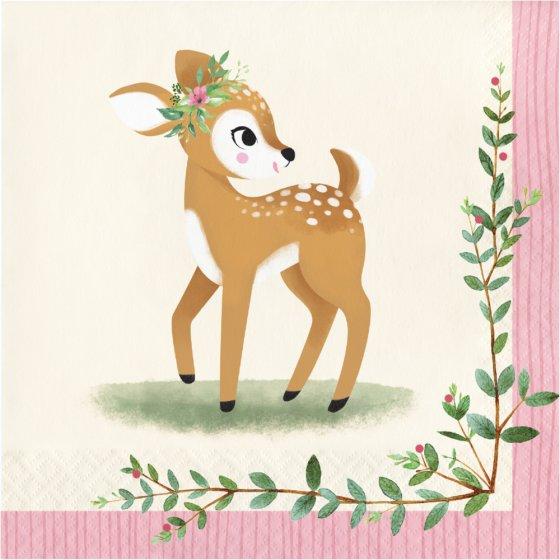 Deer Little One Napkin Pk/16 1st Birthday