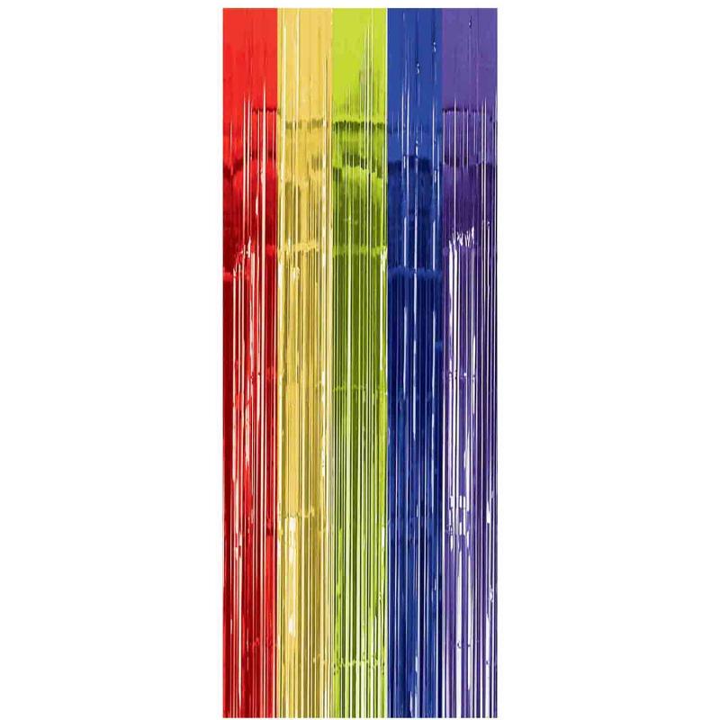 Curtain Rainbow Mylar Extra Large 2.4m High x 91cm Wide