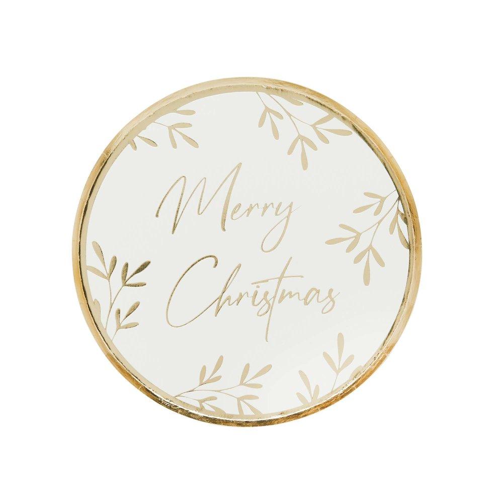 Plates Merry Christmas Festive Folklore 22.5cm Pk/8