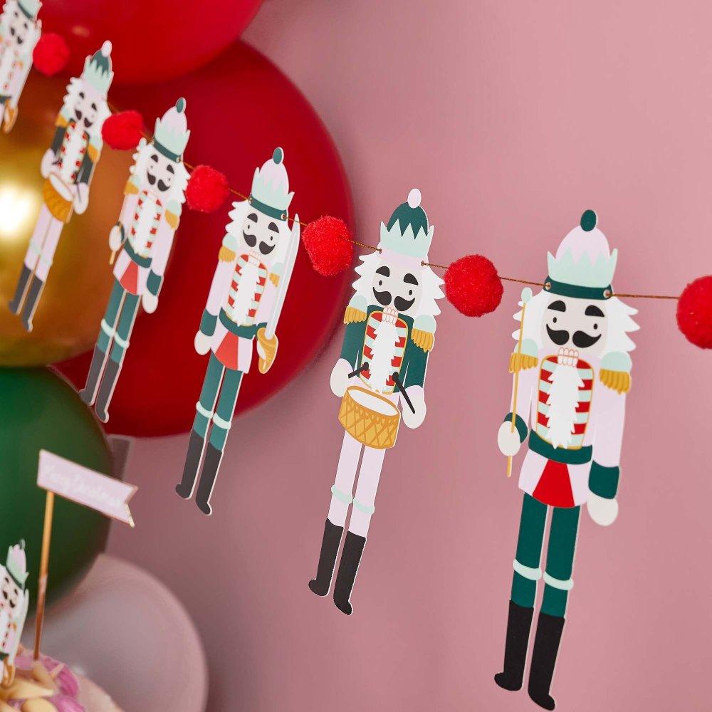 Banner Christmas Nutcracker Pom Pom 2m Long