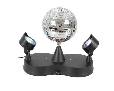 Rotating Disco Mirror Ball with Inbuilt LED Spotlights