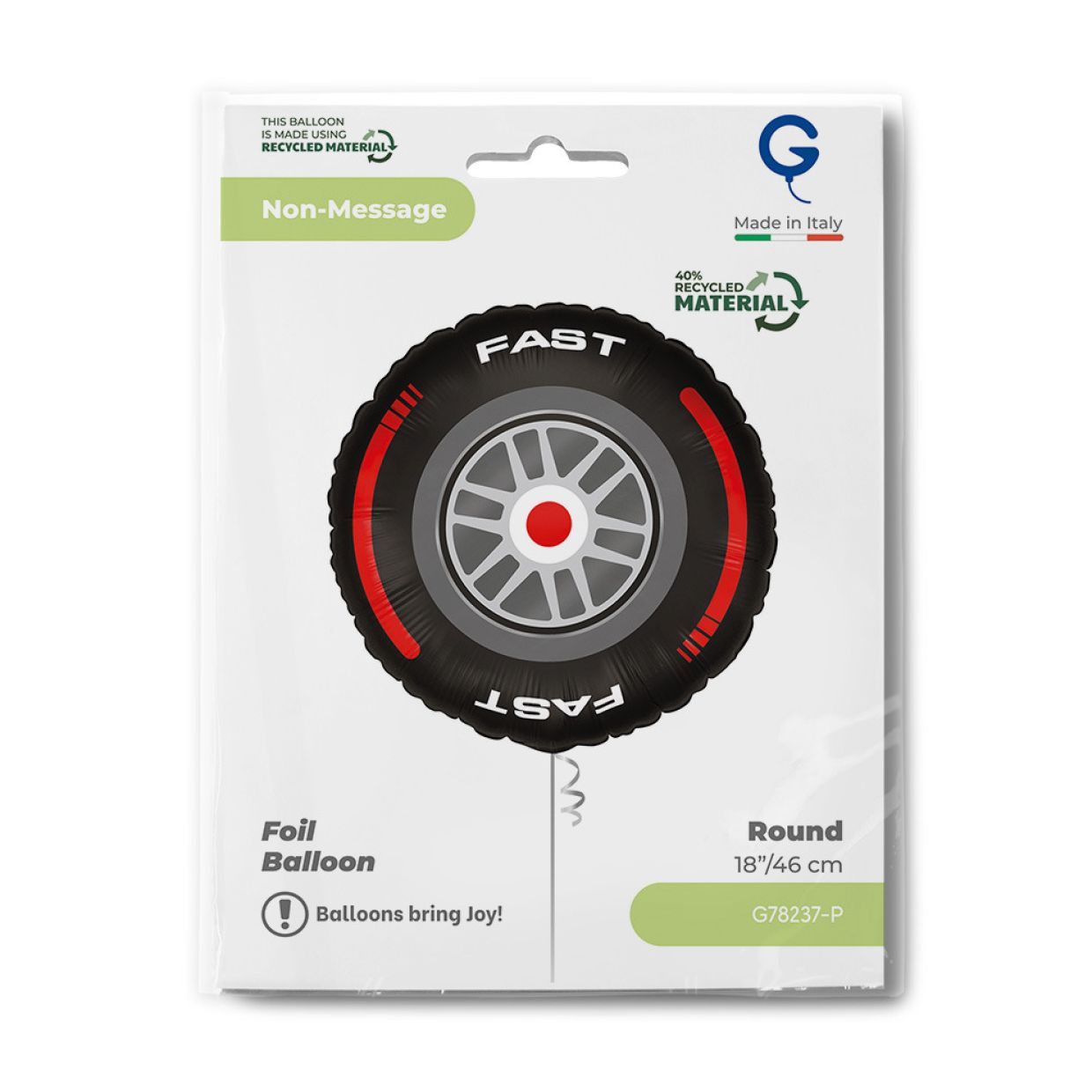 Balloon Foil 45cm Racing Car Tyre