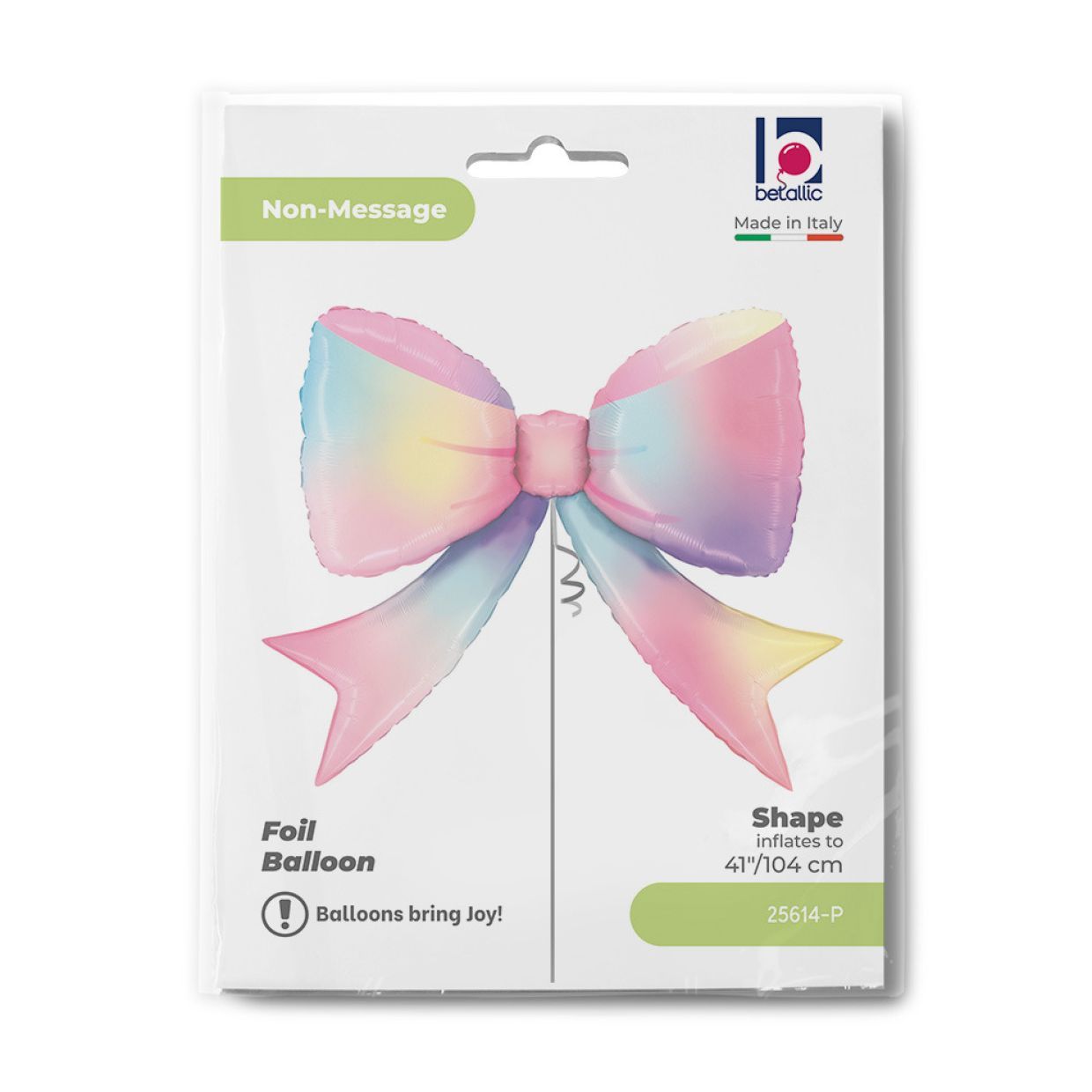 Balloon Foil Shape Multicolour Bow 104cm