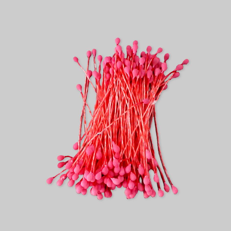 Cake Decorating Stamen Plain Small Red / Pink  Pk144