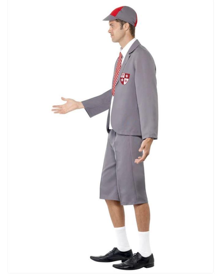 Costume Adult Schoolboy Grey Blazer Set