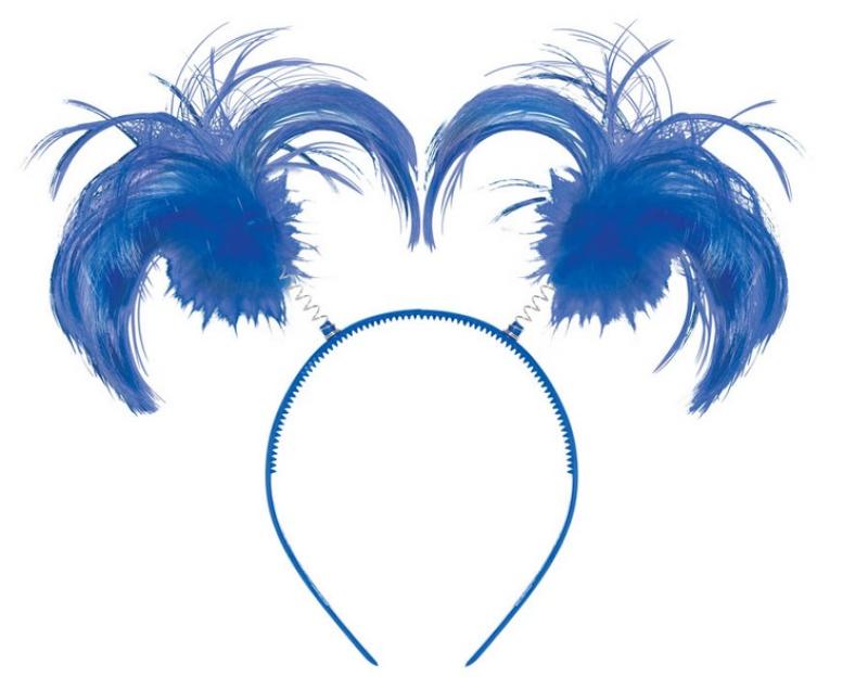 Blue Headbopper/Headband Ponytail